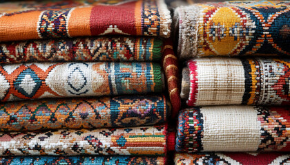 colorful scarves for sale in the market