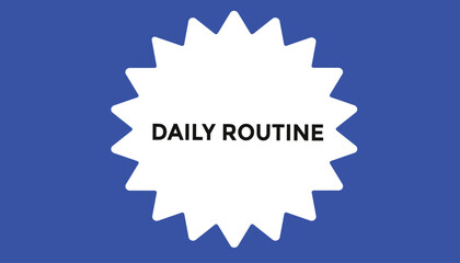 Daily routine button web banner templates. Vector Illustration 