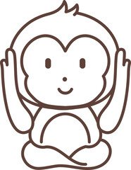 Wise Monkey - Hear-no-evil Monkey |  Three Wise Monkey |  Ignore Evil