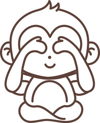 Wise Monkey - See-no-evil Monkey |  Three Wise Monkey |  Ignore Evil