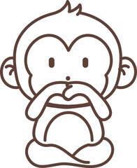Wise Monkey - Speak-no-evil Monkey |  Three Wise Monkey |  Ignore Evil