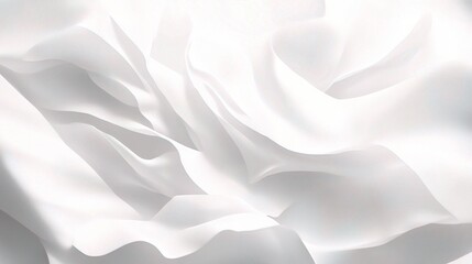 Obraz premium Soft White Fabric Waves Abstract Background