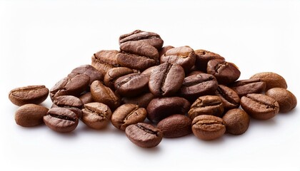 Naklejka premium Coffee beans isolated on white background 