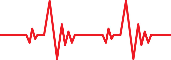 Heartbeat pulse line health medical concept for graphic design, logo, web site, social media, mobile app, ui illustration
