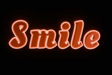 neon illustration Smile