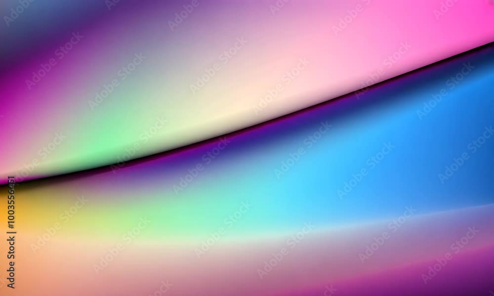 Poster abstract background is filled with slowly transitioning color gradients, while vibrant waves of ligh