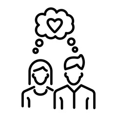 Customer interest icon in linear style 