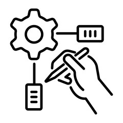 A linear icon of task allocation 