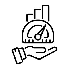Efficiency icon in outline style