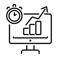 Obraz premium A line icon of effort estimation