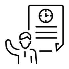 A liner icon of time audit 