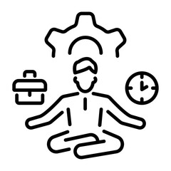 Work balance icon in linear style 