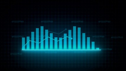 tech business graph illustration concept