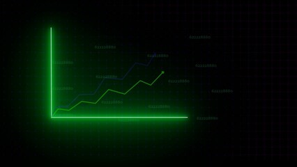tech business graph illustration concept