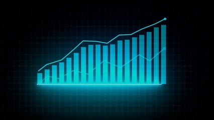 tech business graph illustration concept