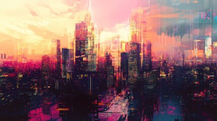 Fototapeta premium Cityscape at Dusk