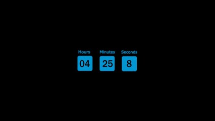Flip clock. Countdown timer. Time remaining count down board with scoreboard of day, hour, minutes and seconds.
