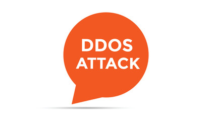 Ddos attack button web banner templates. Vector Illustration 
