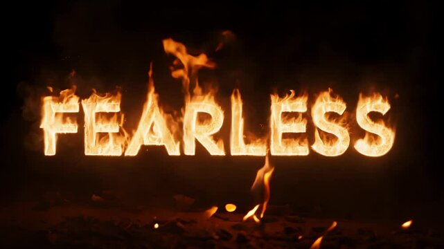 Powerful and intense fearless word video