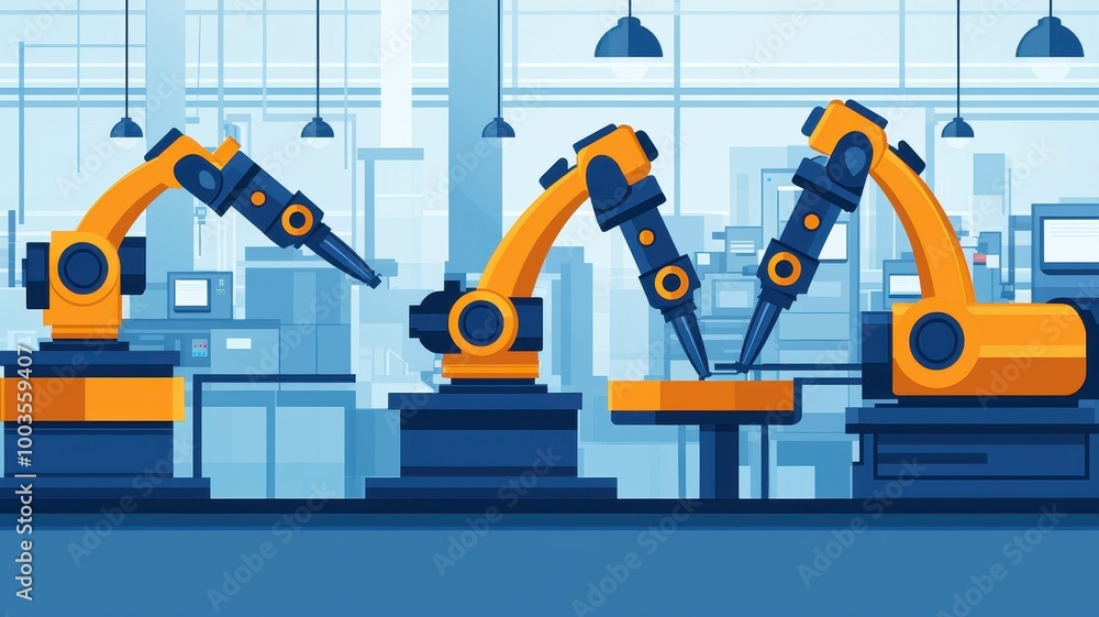 Poster advanced robotics in a modern factory setting