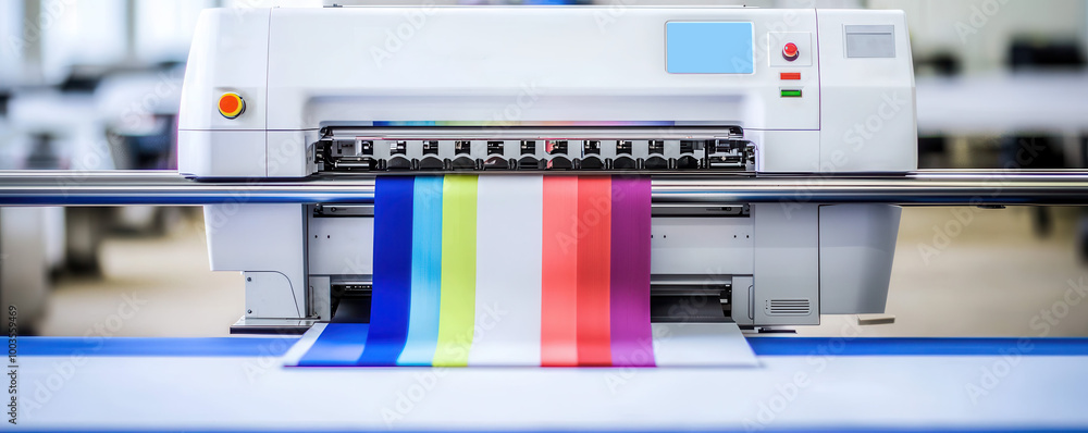 Poster professional large format plotter printing colorful designs