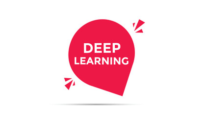 Deep learning button web banner templates. Vector Illustration 

