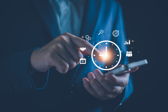 Time management concept. Work planning increases efficiency and reduced work time. Work management for business