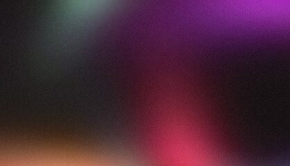 Trendy color gradient soft grainy backdrop design background. Dark magenta purple orange abstract noisy grainy gradient website header, poster and banner.
