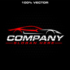 Auto repair logo template design. Vector