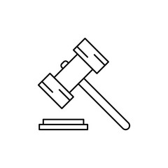 Decision hammer icon, Auction icon 