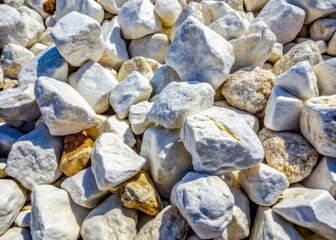 White rocks and stones create striking backgrounds, perfect for textures and designs. They add a natural element,