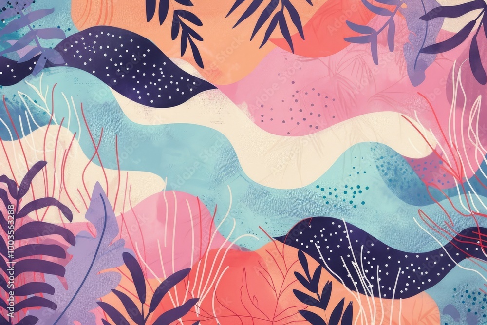 Poster patterned lofi background showcasing a gentle pattern.