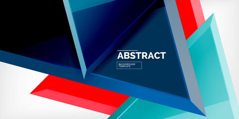 Abstract background - glossy triangles. Vector Illustration For Wallpaper, Banner, Background, Card, Book Illustration, landing page