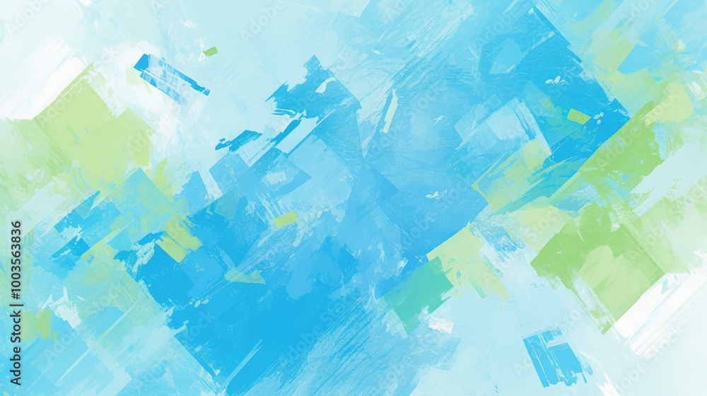 Poster light blue and green vector doodle with a blurred texture hand drawn sketches create a playful patte