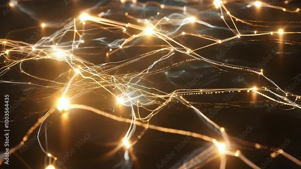 Aufkleber a vibrant array of glowing lights creates an abstract pattern, conveying energy and movement in a da