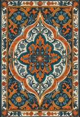 Colorful Retro Decorative Pattern Inspired by Vintage Designs, Featuring Bright Elements and Old-Fashioned Backgrounds for a Fun Retro Aesthetic