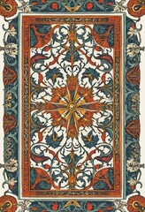 Colorful Retro Decorative Pattern Inspired by Vintage Designs, Featuring Bright Elements and Old-Fashioned Backgrounds for a Fun Retro Aesthetic