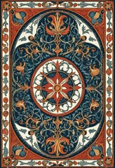 Colorful Retro Decorative Pattern Inspired by Vintage Designs, Featuring Bright Elements and Old-Fashioned Backgrounds for a Fun Retro Aesthetic