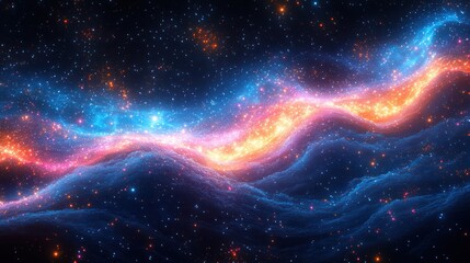 Fototapeta premium Cosmic Nebula with Vibrant Colors