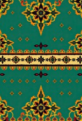 Colorful Retro Decorative Pattern Inspired by Vintage Designs, Featuring Bright Elements and Old-Fashioned Backgrounds for a Fun Retro Aesthetic