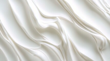 Soft White Fabric Waves with Elegant Flow