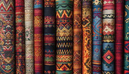 colorful scarves for sale at market