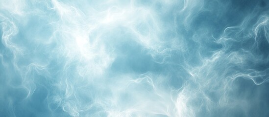 Fototapeta premium Abstract Blue and White Swirling Smoke