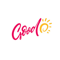 Good Vibes Sunshine Logo Design A cheerful and colorful emblem radiating positive energy