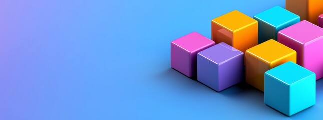 Obraz premium The concept of geometric abstract illustration texture graphic cube pattern wallpaper square background is the background design.