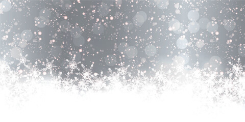 クリスマス　雪　風景　冬　背景