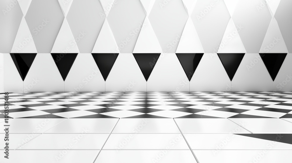 Poster stylish abstract background using geometric shapes and halftone textures.
