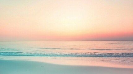 Obraz premium Tranquil Sunrise Over Calm Ocean Waves