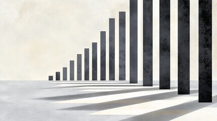 Obraz premium A grungy dirty stone texture wallpaper with geometric black and white lines is used as a backdrop for an art deco concept.