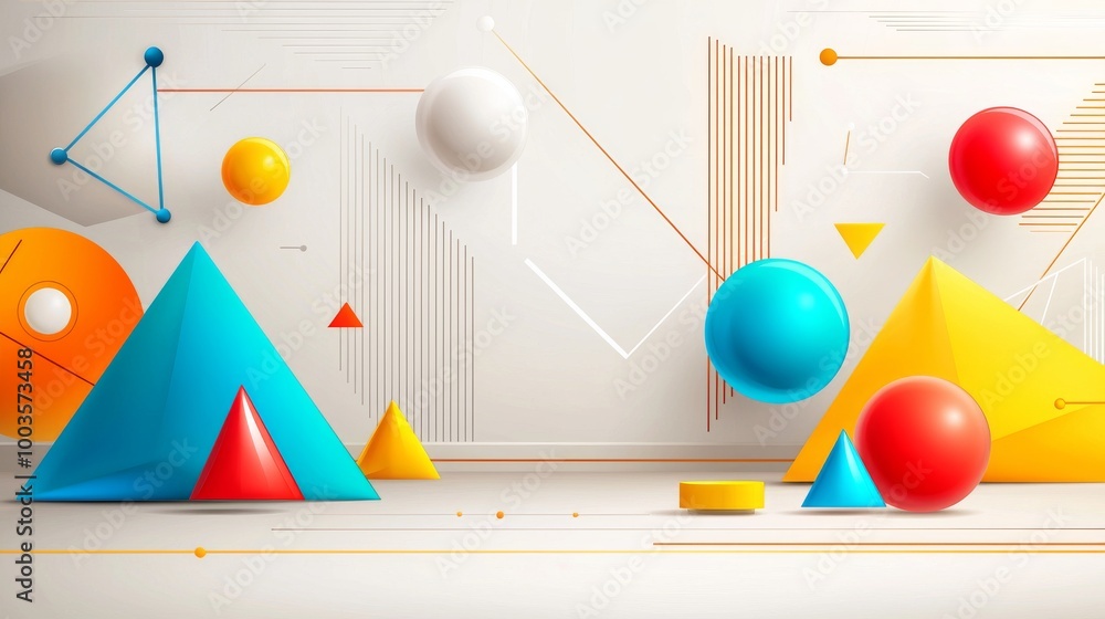 Poster an abstract background designed with retro vintage triangle circle dot and line with grunge noise te